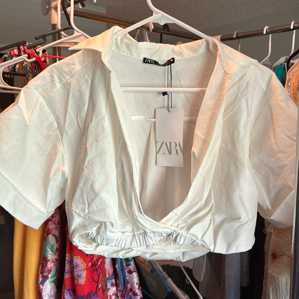 White crop top